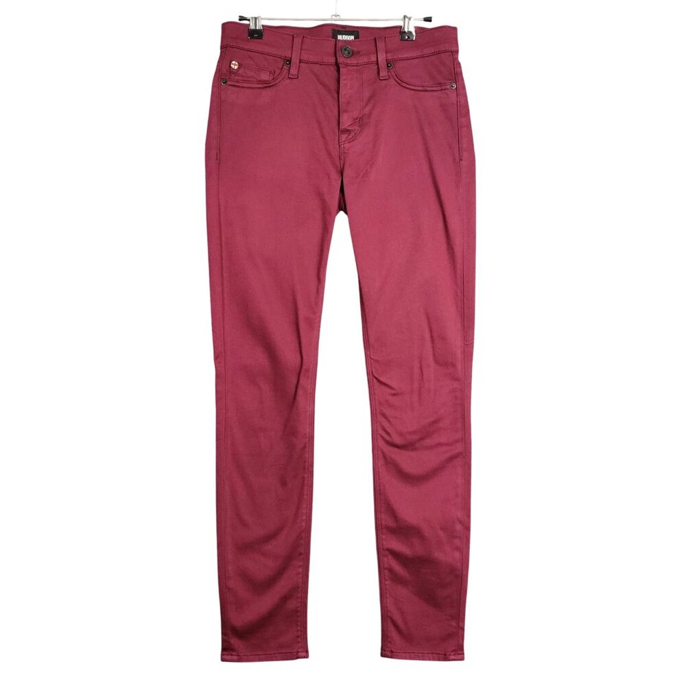 HUDSON WMA407SAA Red Nico Mid Rise Super Skinny Ankle Stretch Jeans SIZE 26